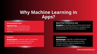 Machine Learning App Development: Smarter Apps, Real Impact | PPTX