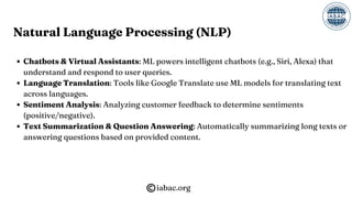 Machine Learning Applications | IABAC | PDF