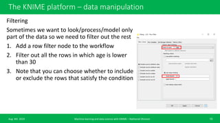 Machine learning basic course with KNIME analytics platform | PPTX