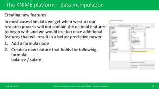 Machine learning basic course with KNIME analytics platform | PPTX