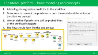 Machine learning basic course with KNIME analytics platform | PPTX