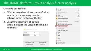 Machine learning basic course with KNIME analytics platform | PPTX