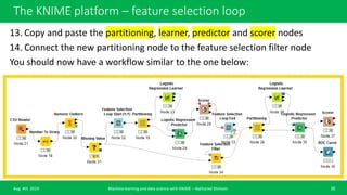 Machine learning basic course with KNIME analytics platform | PPTX