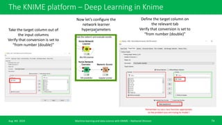 Machine learning basic course with KNIME analytics platform | PPTX
