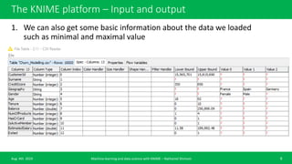 Machine learning basic course with KNIME analytics platform | PPTX