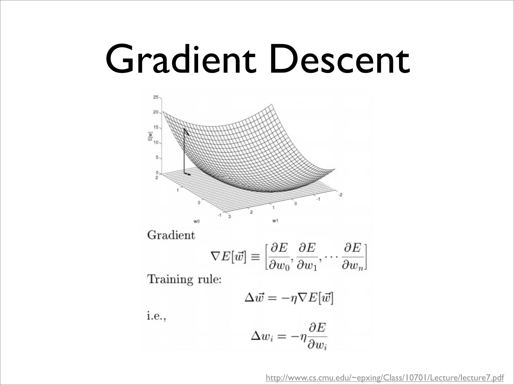 Gradient Descent




        http://www.cs.cmu.edu/~epxing/Class/10701/Lecture/lecture7.pdf
 