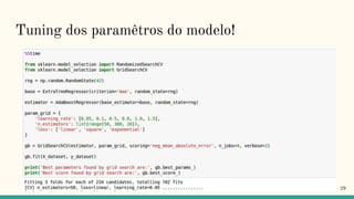 Tuning dos paramêtros do modelo!
29
 