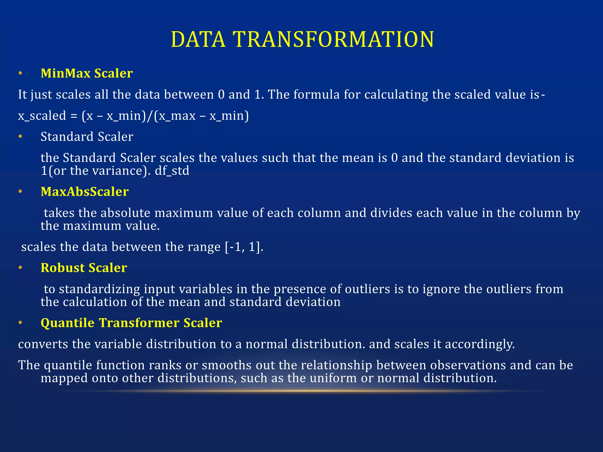 Data preprocessing in Machine learning | PPTX
