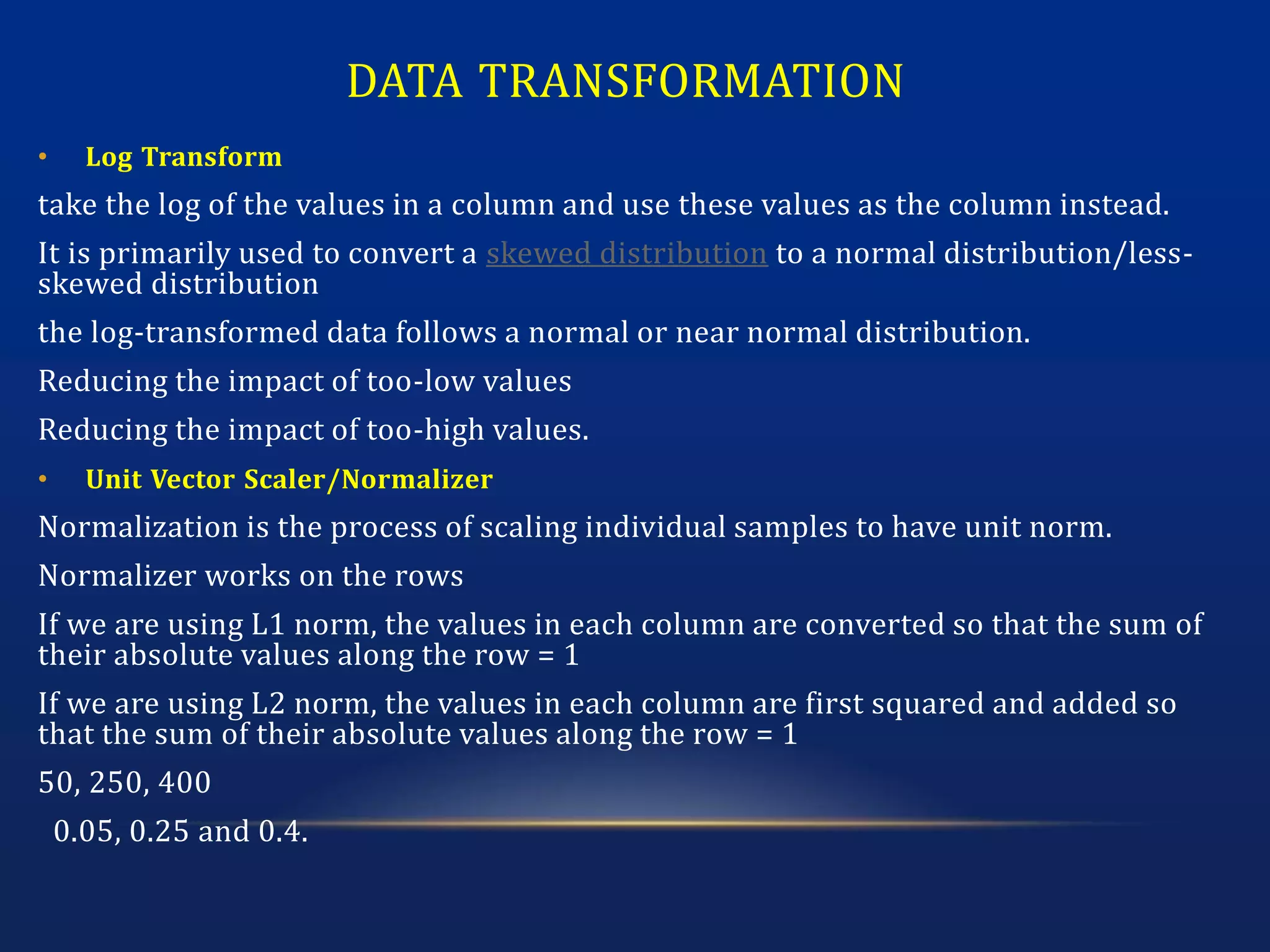 Data preprocessing in Machine learning | PPTX