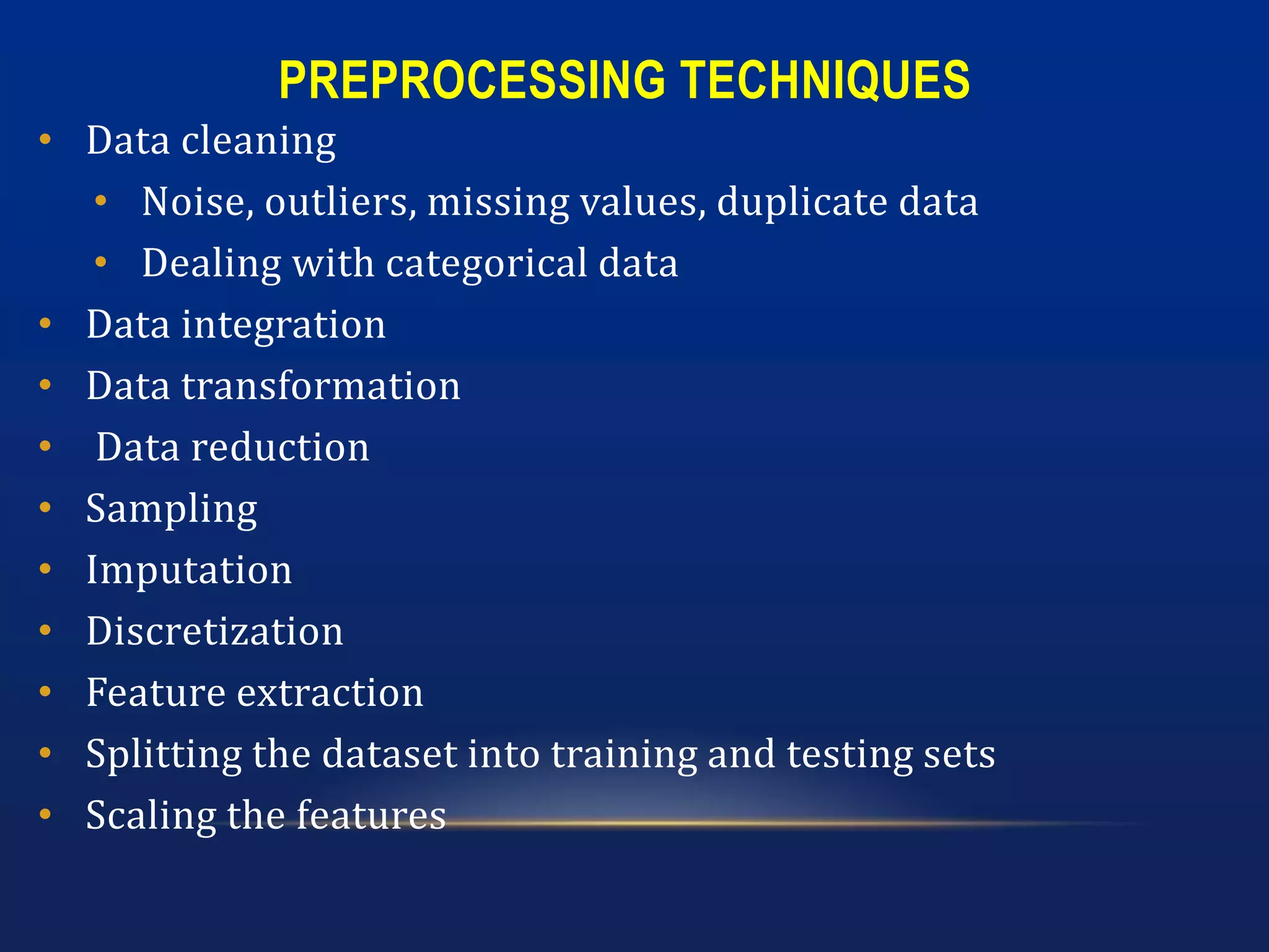 Data preprocessing in Machine learning | PPTX