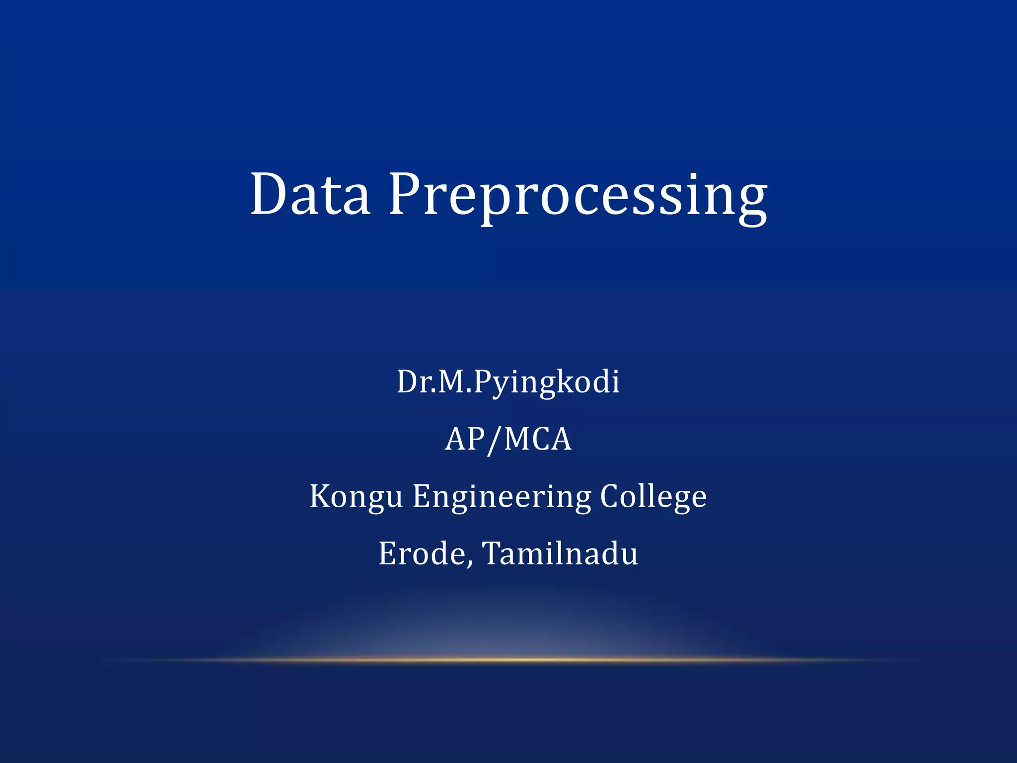 Data preprocessing in Machine learning | PPT
