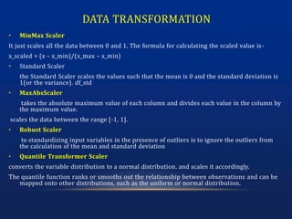 Data preprocessing in Machine learning | PPTX