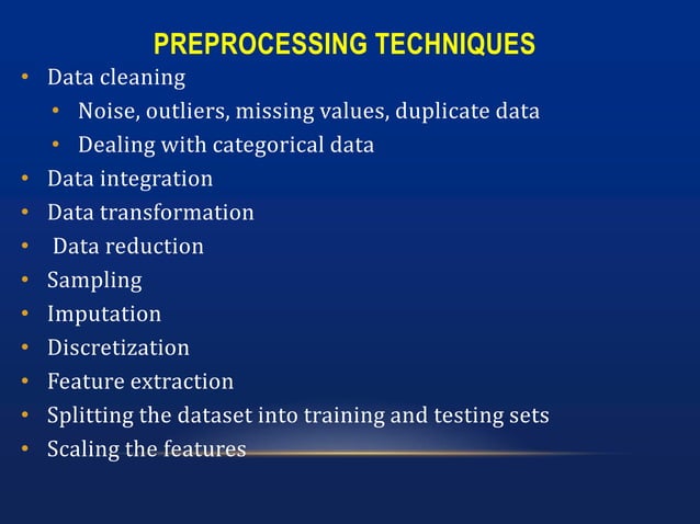 Data preprocessing in Machine learning | PPTX