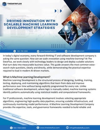 Machine learning development Solution | The Dataflux | PDF