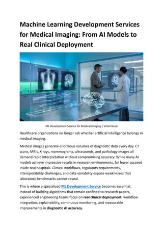 Mri Scan Machine Learning Comprehensive Machine Learning Development Services for Medical Imaging ...