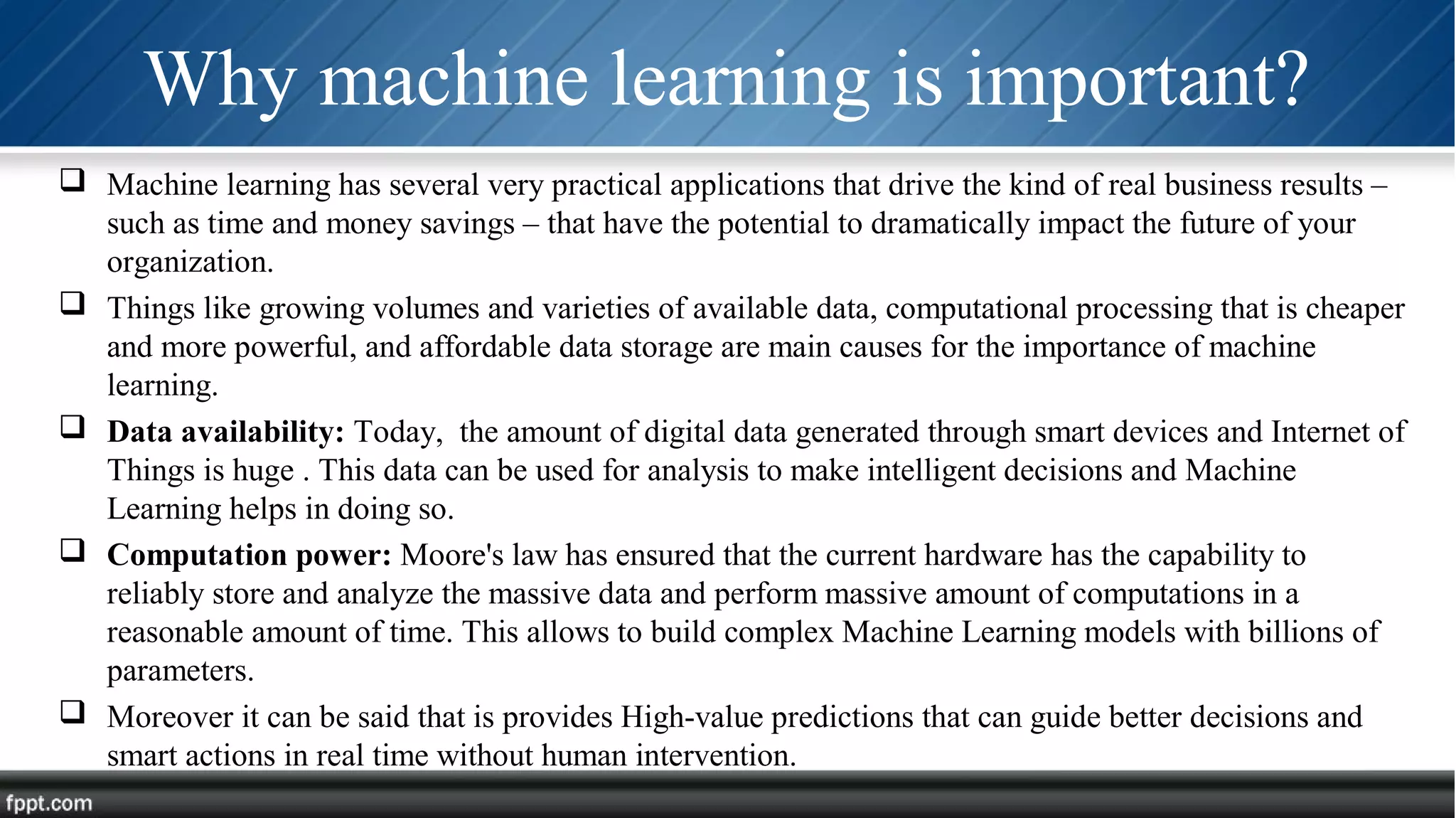 Machine learning | PPT