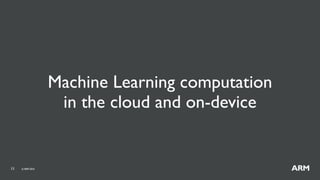 11 ©ARM 2016
Machine Learning computation
in the cloud and on-device
 