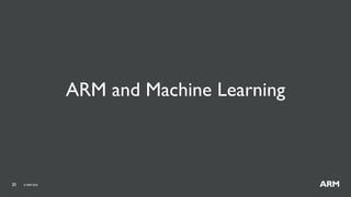 20 ©ARM 2016
ARM and Machine Learning
 