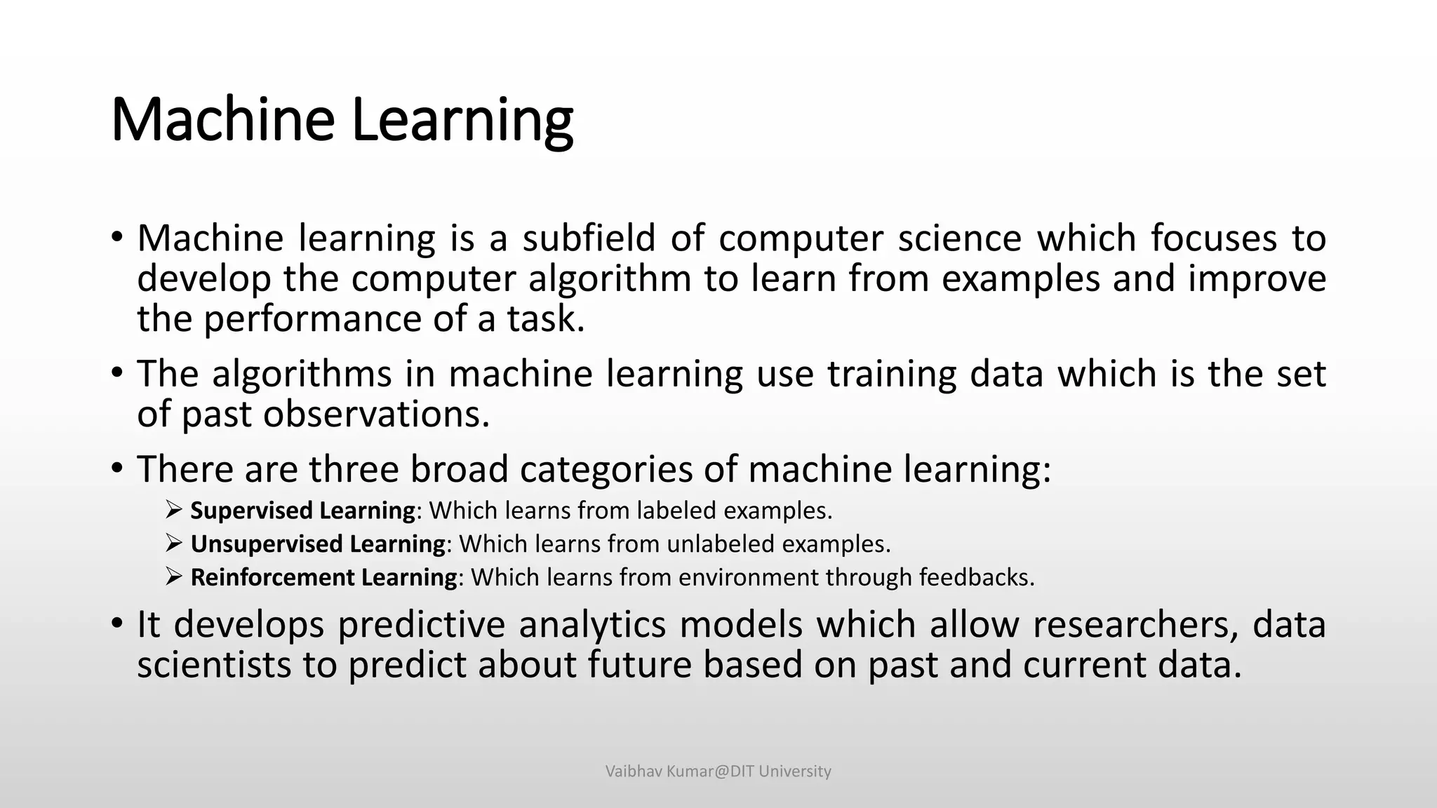 Machine learning for Data Science | PPT 