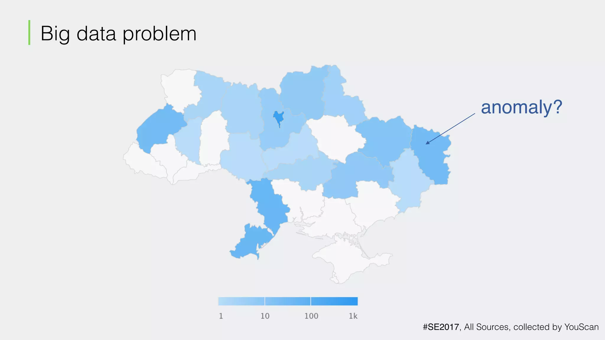 Big data problem
#SE2017, All Sources, collected by YouScan
anomaly?
 