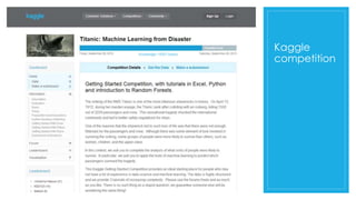Kaggle
competition
 