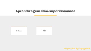 Aprendizagem Não-supervisionada
K-Means PCA
https://bit.ly/2qogzMR
 