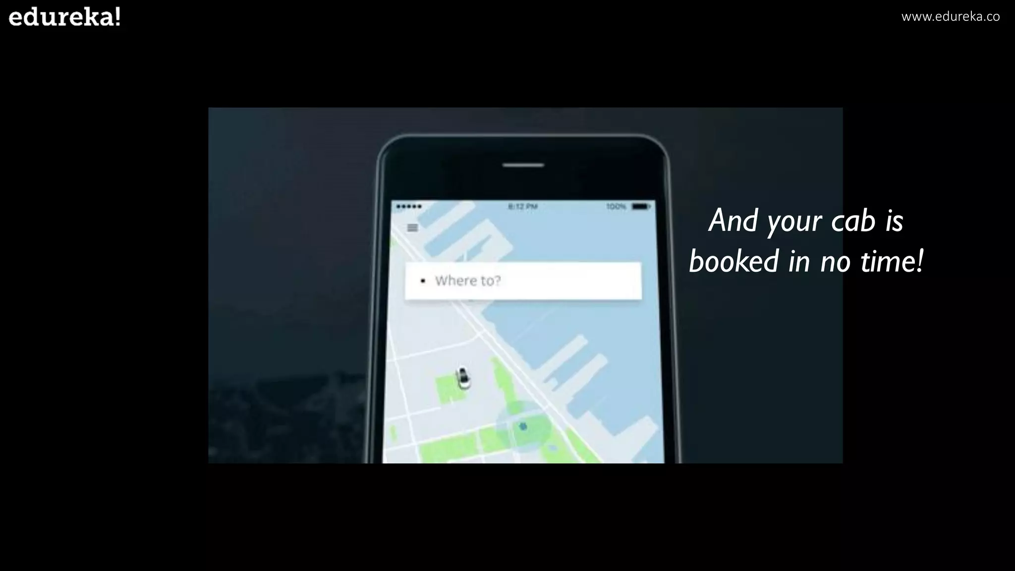 And your cab is
booked in no time!
www.edureka.co
 