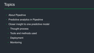 Machine learning in action at Pipedrive
