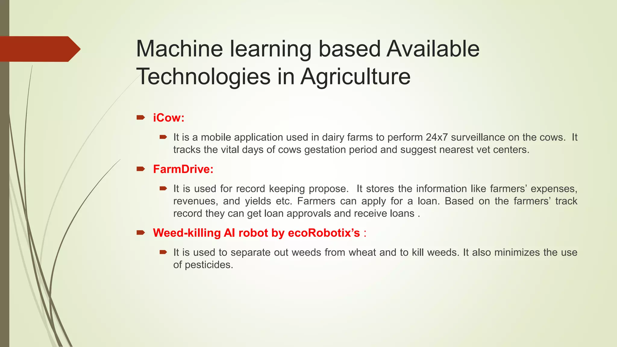 Machine Learning in Agriculture Module 1 | PPTX