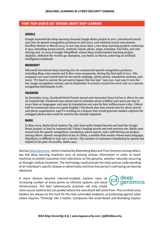 Machine Learning in Cyber Security Domain | PDF