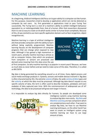 Machine Learning in Cyber Security Domain | PDF