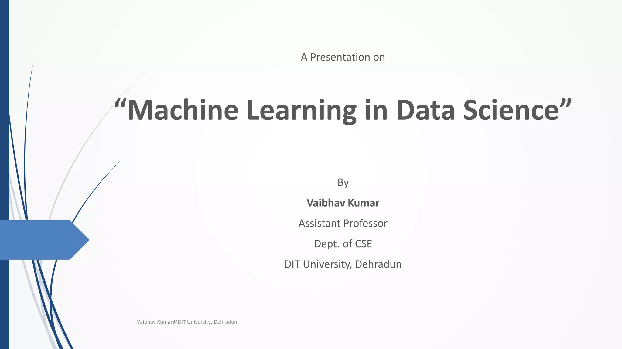 Machine learning in Data Science | PPTX