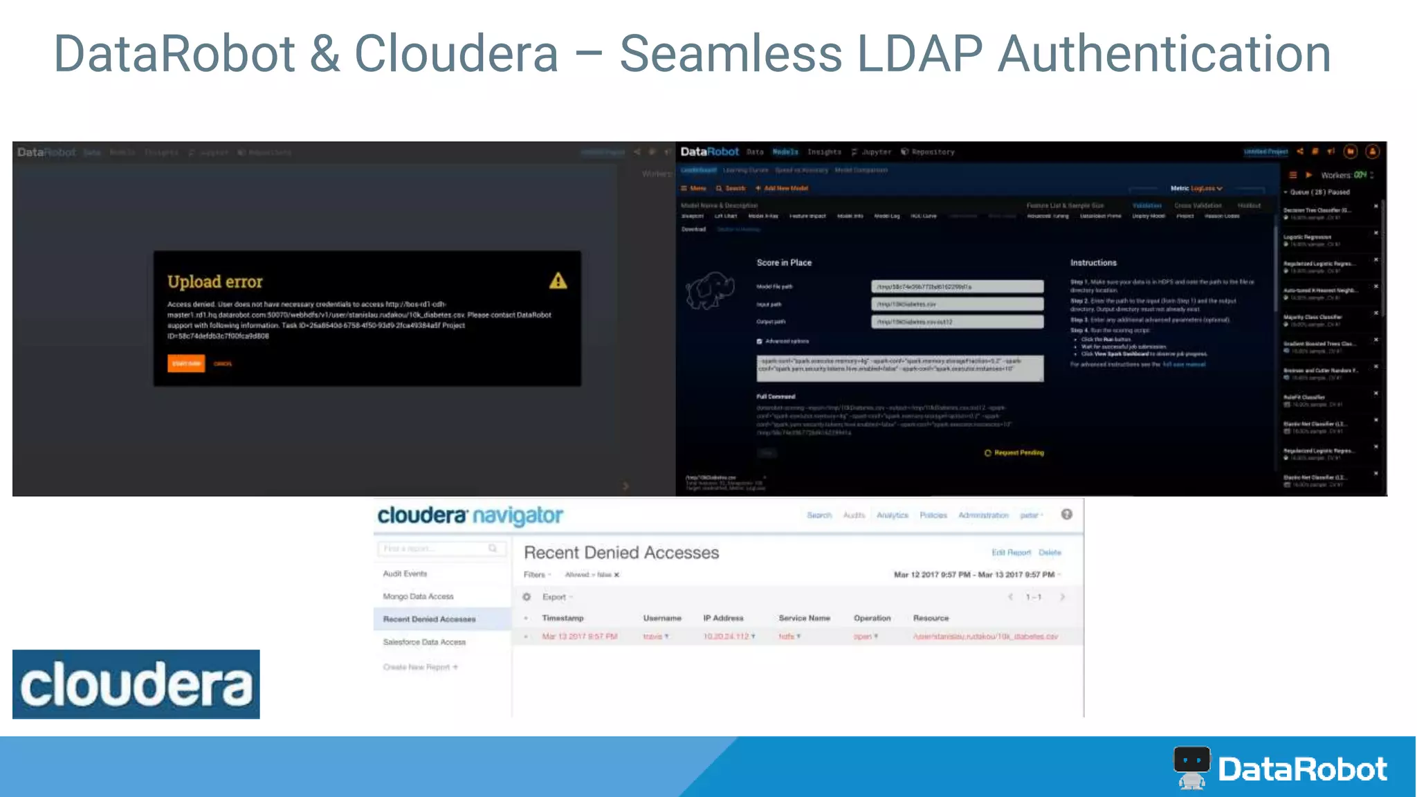 DataRobot & Cloudera – Seamless LDAP Authentication
 