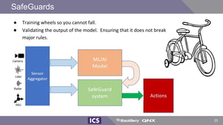 SafeGuards
● Training wheels so you cannot fall.
● Validating the output of the model. Ensuring that it does not break
major rules.
25
 