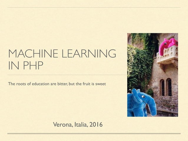 Machine learning in php | PPT