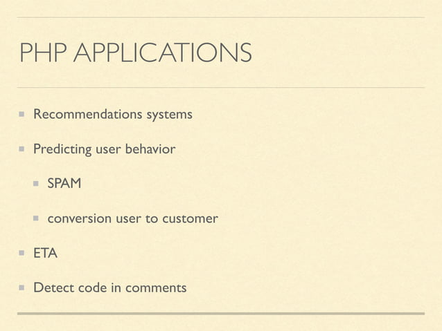 Machine learning in php | PPT