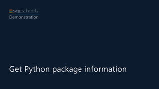 Get Python package information
 