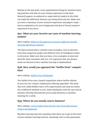Machine Learning Interview Questions Answers | PDF