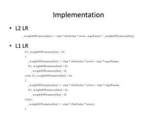Naïve	
  Bayes	
  
•  Bayes	
  classiﬁer	
  

•  Condi1onal	
  Independence	
  assump1on	
  
•  With	
  this	
  assump1on	
  
	
  

 