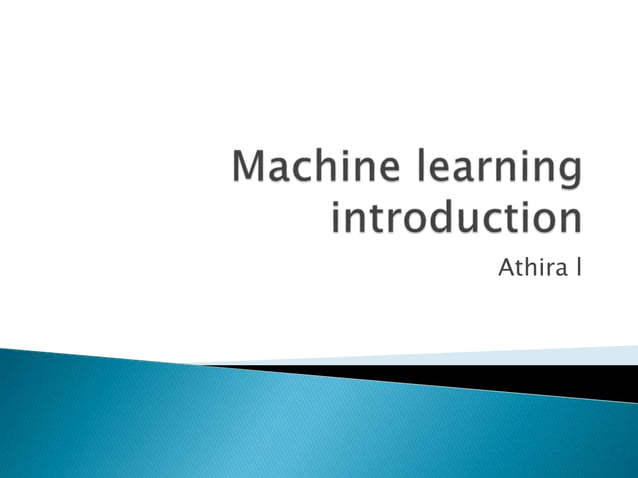 Machine learning introduction | PPT