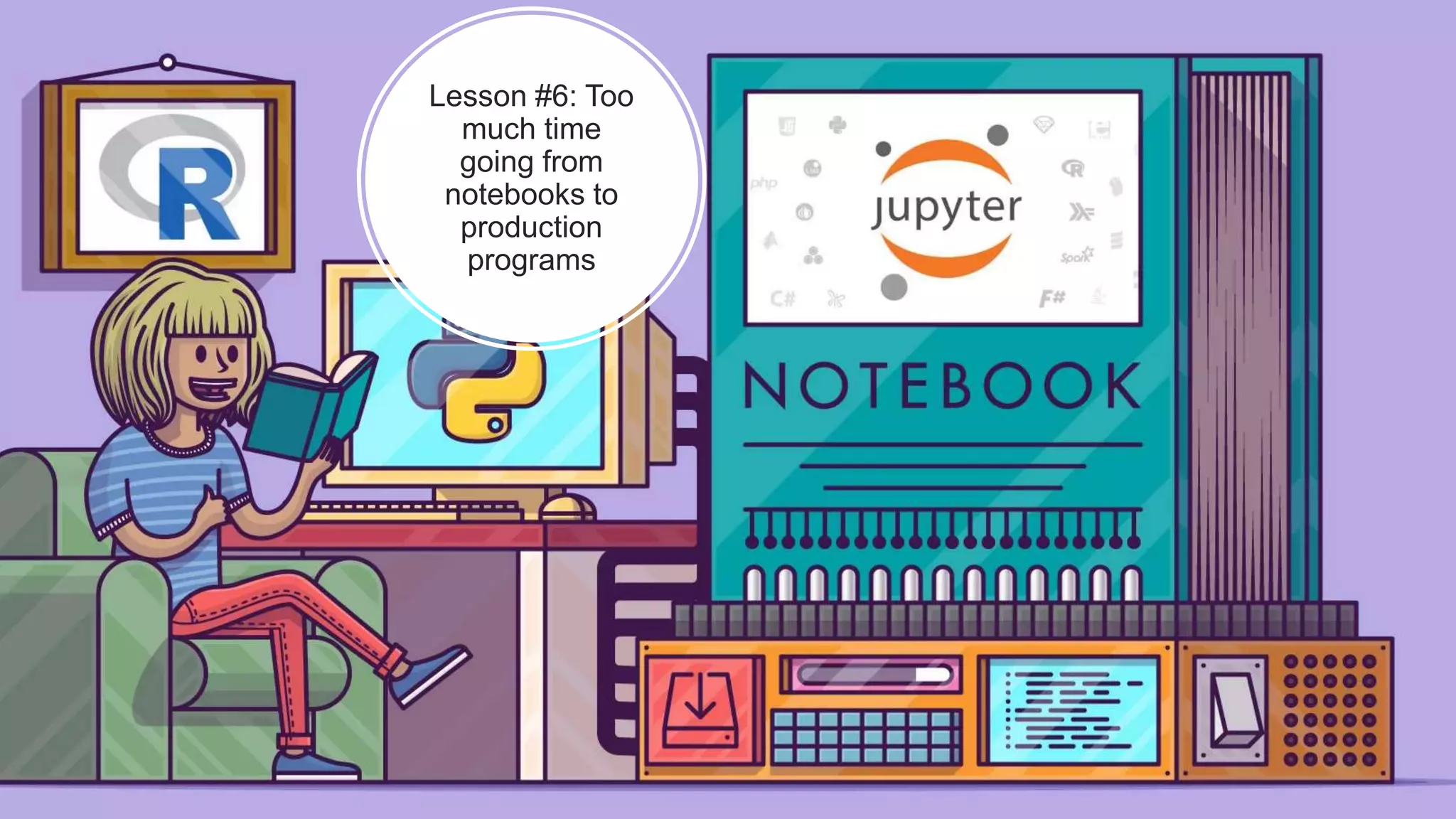 Lesson #6: Too
much time
going from
notebooks to
production
programs
 