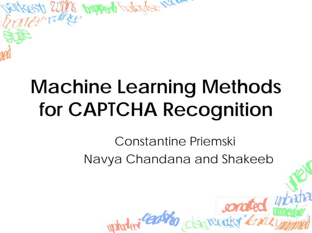 Captcha Recognition using Neural Networks | PPT