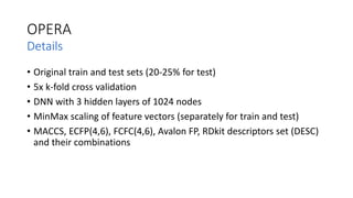 Machine learning methods for chemical properties and toxicity based ...