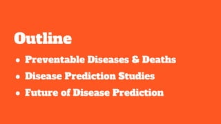Machine Learning for Disease Prediction | PPTX