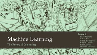 Machine Learning
The Future of Computing
Team 3
Isaac Alawobu
Ankur Jain
Robert Lambrecht
Keshav Grover
Sarah Abbasi
Leonard Borriello
 