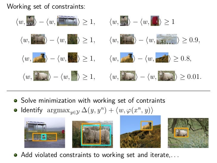 Machine learning of structured outputs