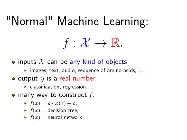 Machine learning of structured outputs