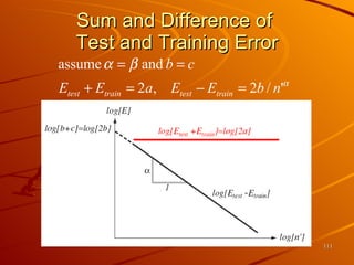 Sum and Difference of  Test and Training Error 