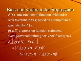Bias and Variance for Regression 