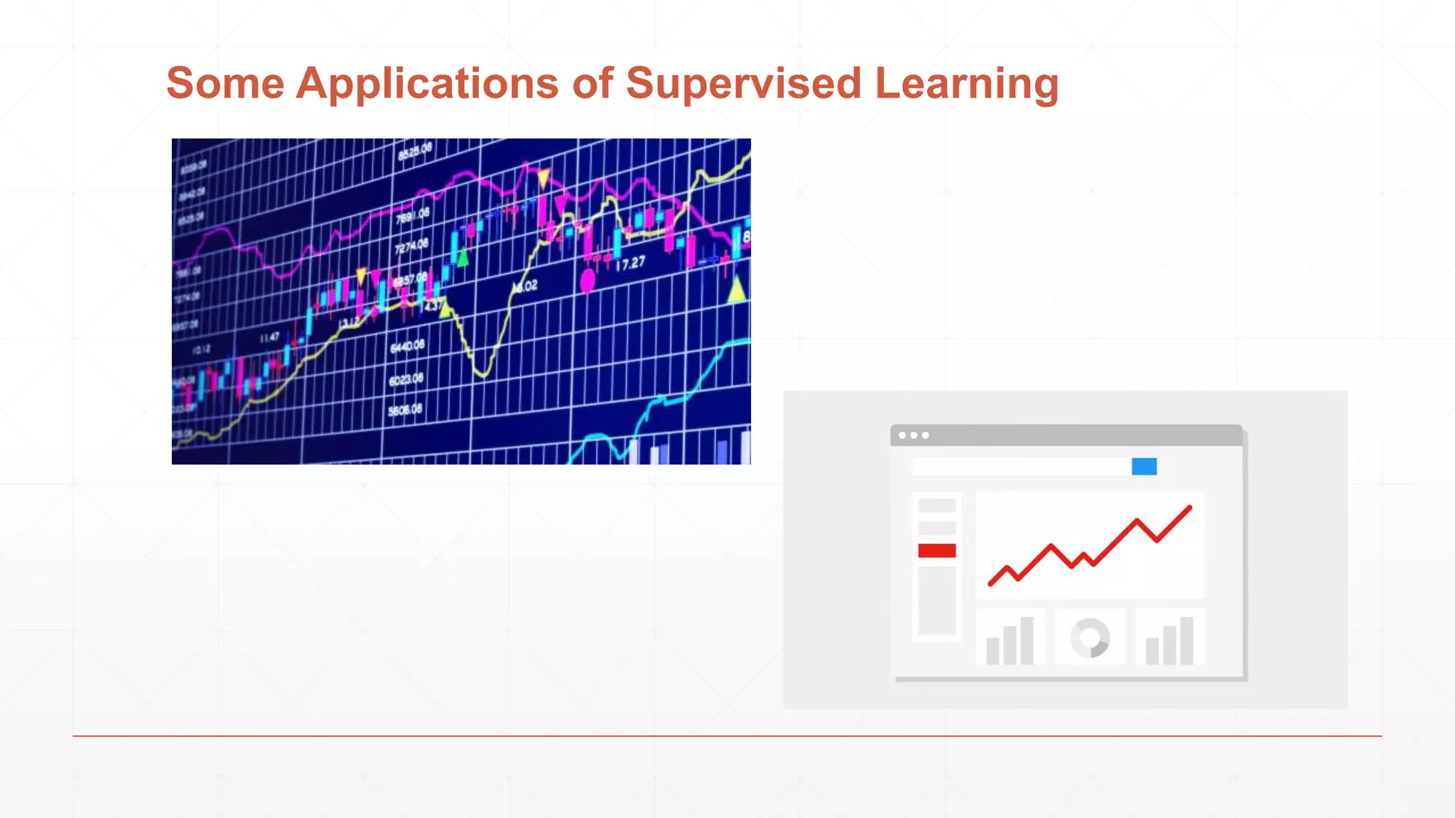 Some Applications of Supervised Learning
 